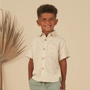 Rylee + Cru Collared Short Sleeve Shirt Palm